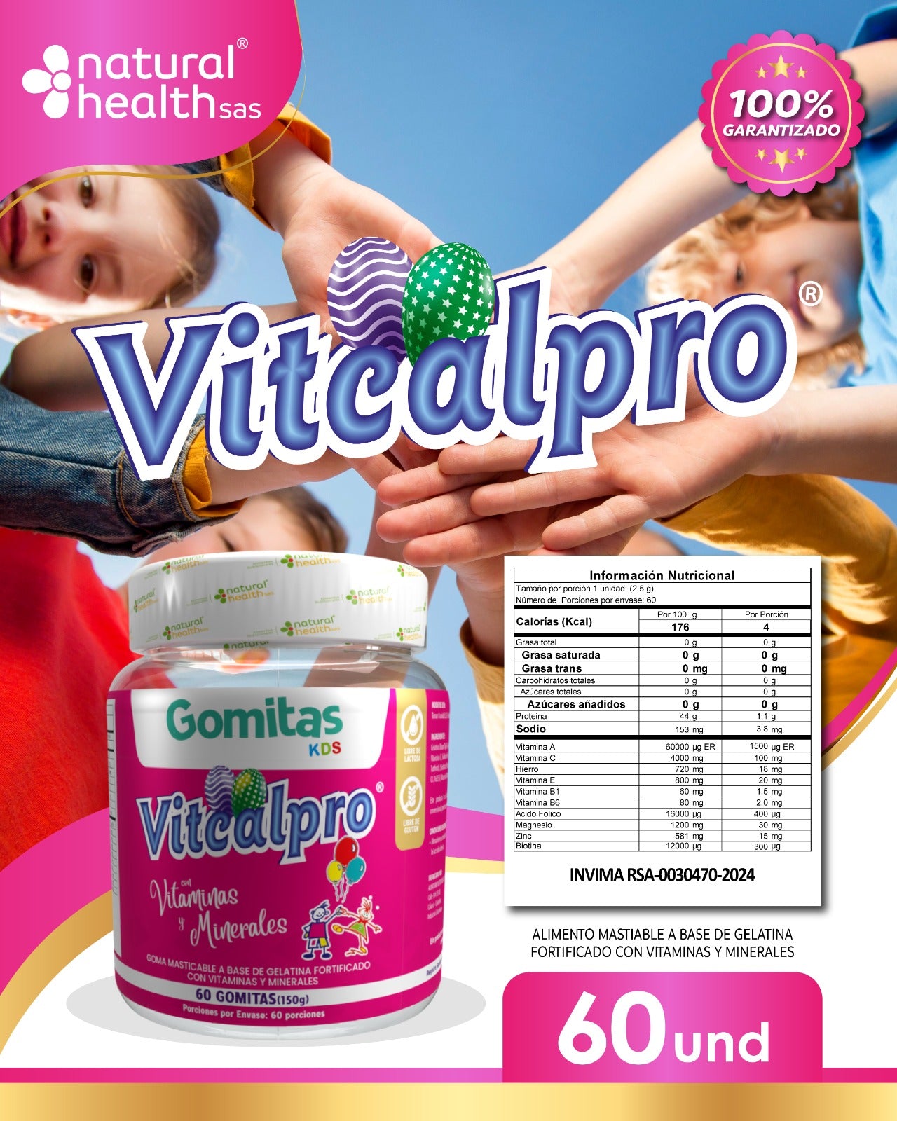 vitaminas niños gomitas vitcalpro
