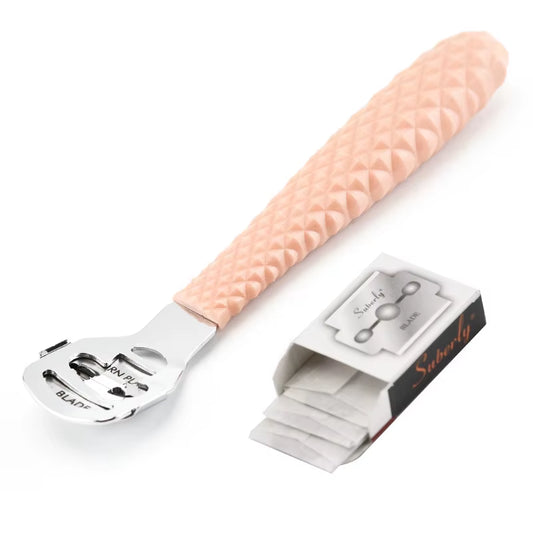 Professional Foot Care Tools - Heel and Cuticle Scraper, Pedicure File with Razor Blades for Effective Foot Care